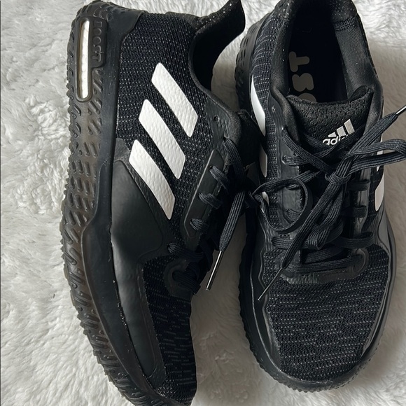 Adidas Black and White Mesh Sneakers - Picture 3 of 7